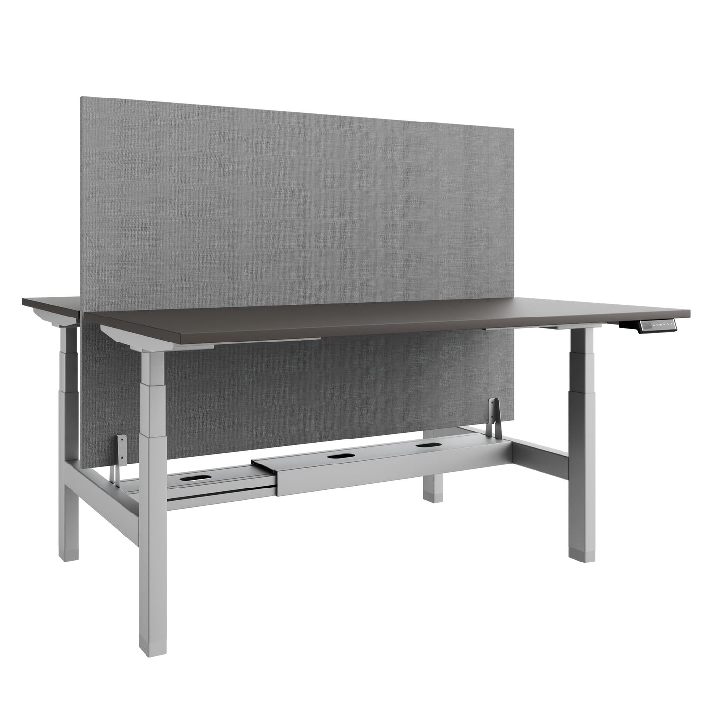 Bureau TELDRA Pro Team | 1600-1800 mm, réglable en hauteur électriquement, gris cubanite