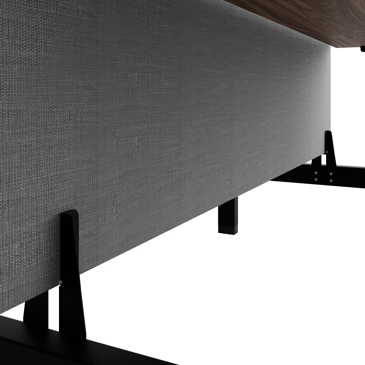 TELDRA Pro Team-Schreibtisch | 1600-1800 mm, elektrisch höhenverstellbar, Echtholz-Furnier Nussbaum