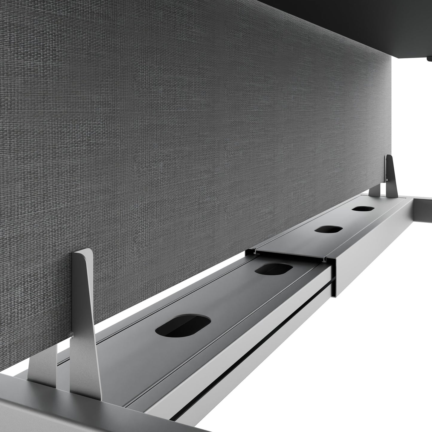 TELDRA Pro Team-Schreibtisch | 1600-1800 mm, elektrisch höhenverstellbar, Linoleum Charcoal