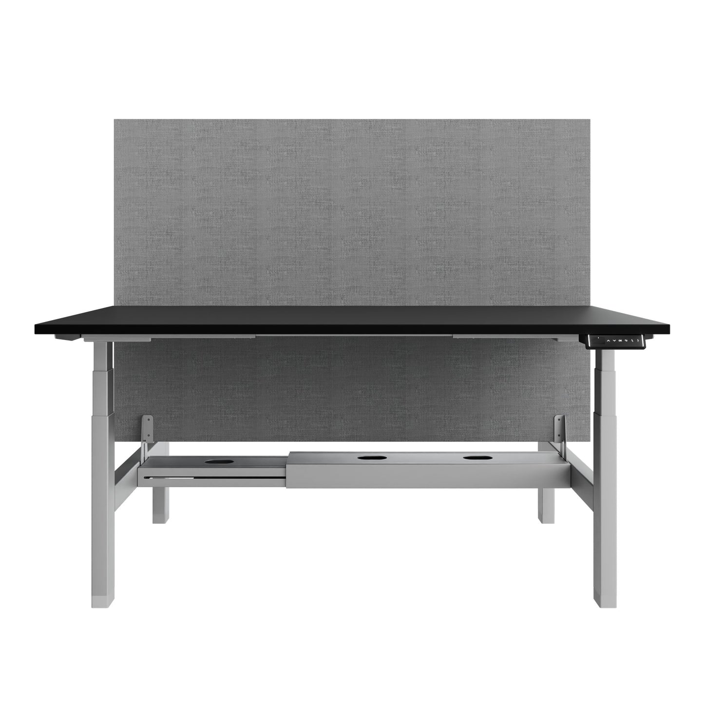 TELDRA Pro Team-Schreibtisch | 1600-1800 mm, elektrisch höhenverstellbar, Linoleum Charcoal