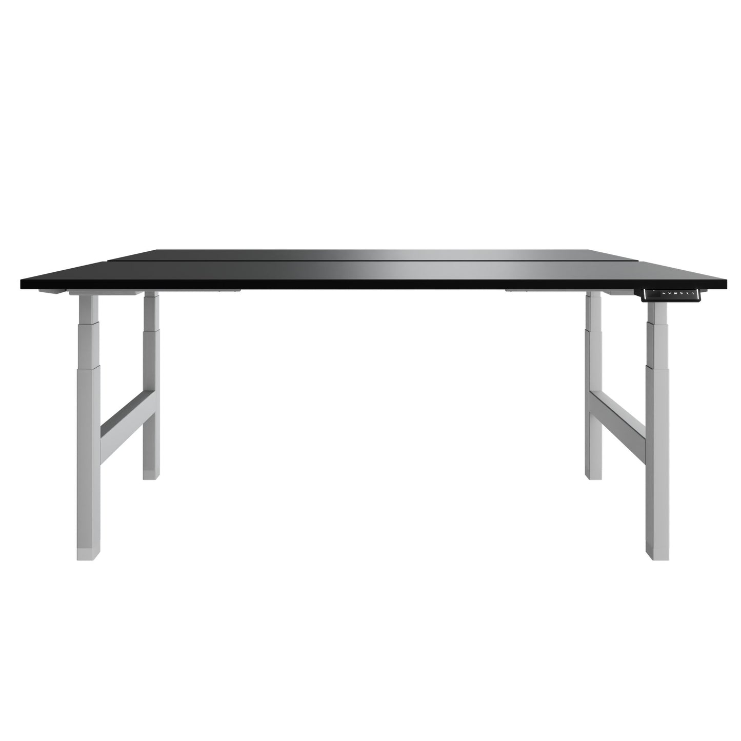 TELDRA Pro Team-Schreibtisch | 1600-1800 mm, elektrisch höhenverstellbar, Linoleum Charcoal