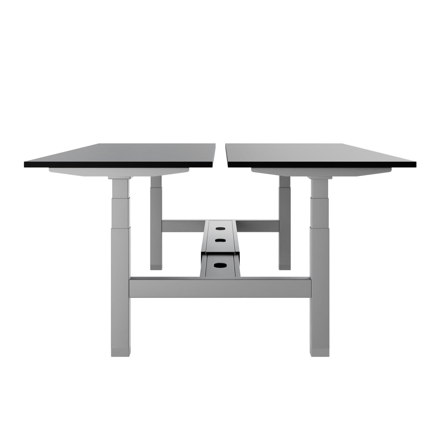 TELDRA Pro Team-Schreibtisch | 1600-1800 mm, elektrisch höhenverstellbar, Linoleum Charcoal