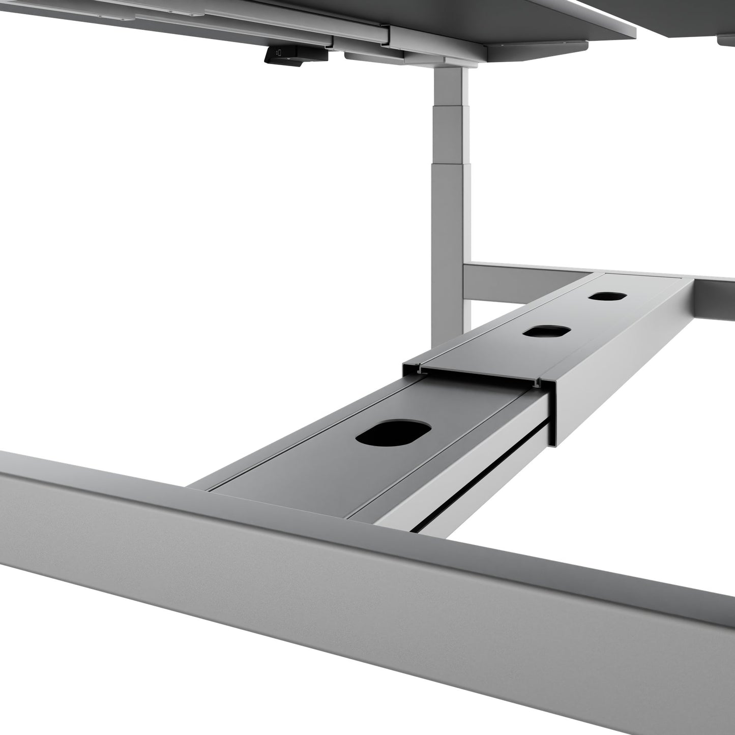 TELDRA Pro Team-Schreibtisch | 1600-1800 mm, elektrisch höhenverstellbar, Linoleum Charcoal