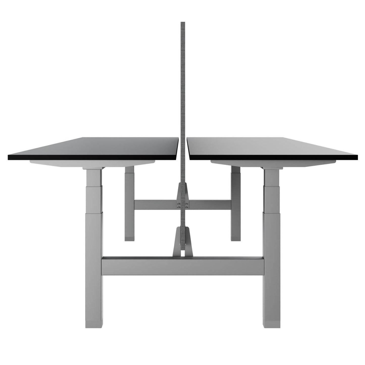 TELDRA Pro Team-Schreibtisch | 1600-1800 mm, elektrisch höhenverstellbar, Linoleum Charcoal