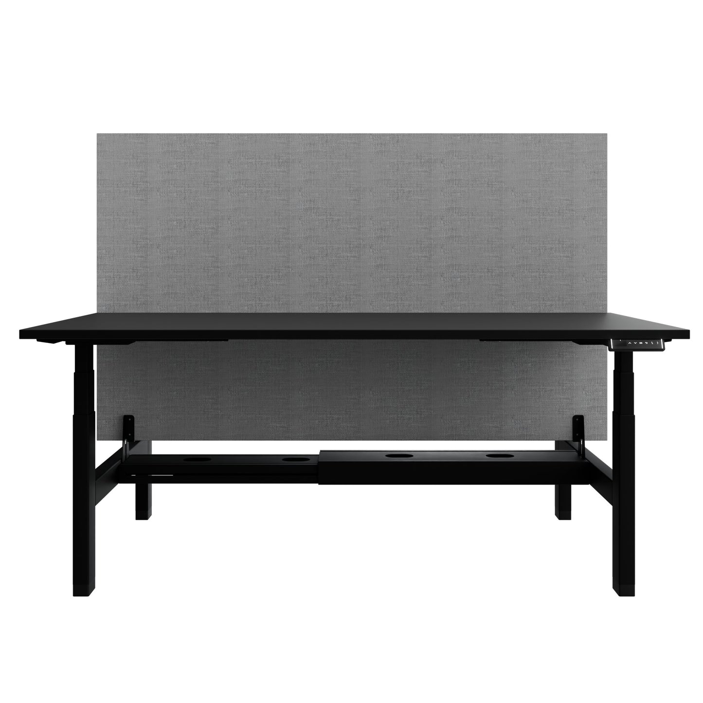 TELDRA Pro Team-Schreibtisch | 1600-1800 mm, elektrisch höhenverstellbar, Linoleum Charcoal