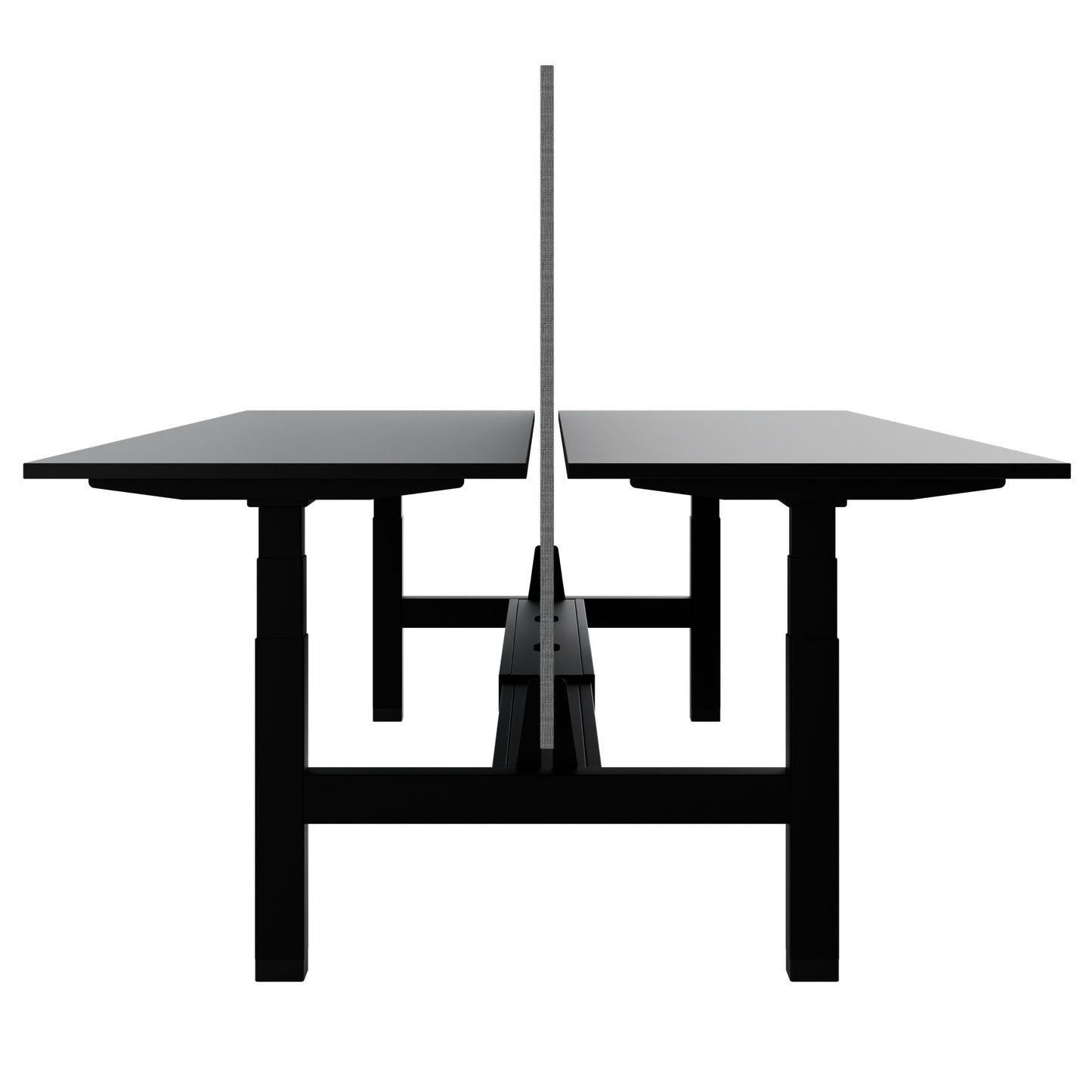 TELDRA Pro Team-Schreibtisch | 1600-1800 mm, elektrisch höhenverstellbar, Linoleum Charcoal