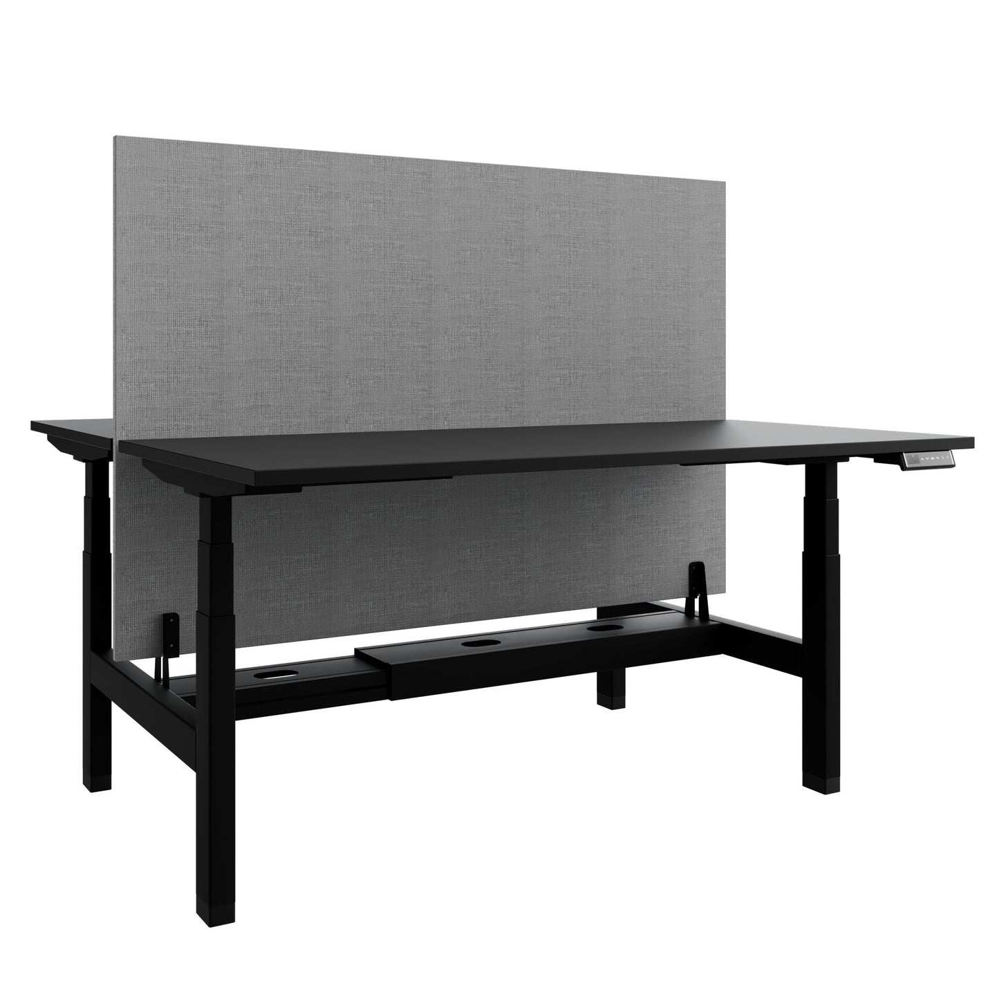 TELDRA Pro Team-Schreibtisch | 1600-1800 mm, elektrisch höhenverstellbar, Linoleum Charcoal