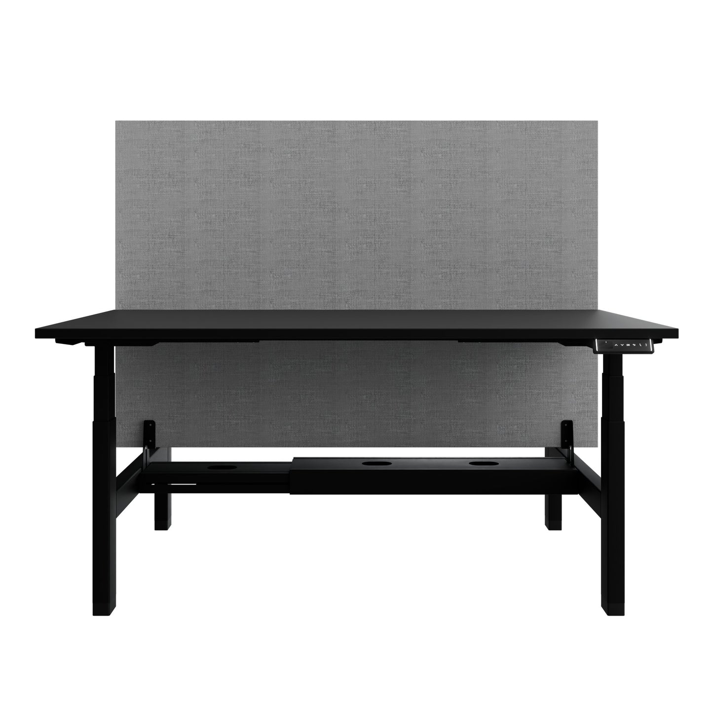 TELDRA Pro Team-Schreibtisch | 1600-1800 mm, elektrisch höhenverstellbar, Linoleum Charcoal