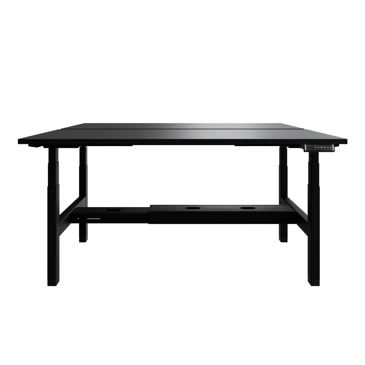 TELDRA Pro Team-Schreibtisch | 1600-1800 mm, elektrisch höhenverstellbar, Linoleum Charcoal