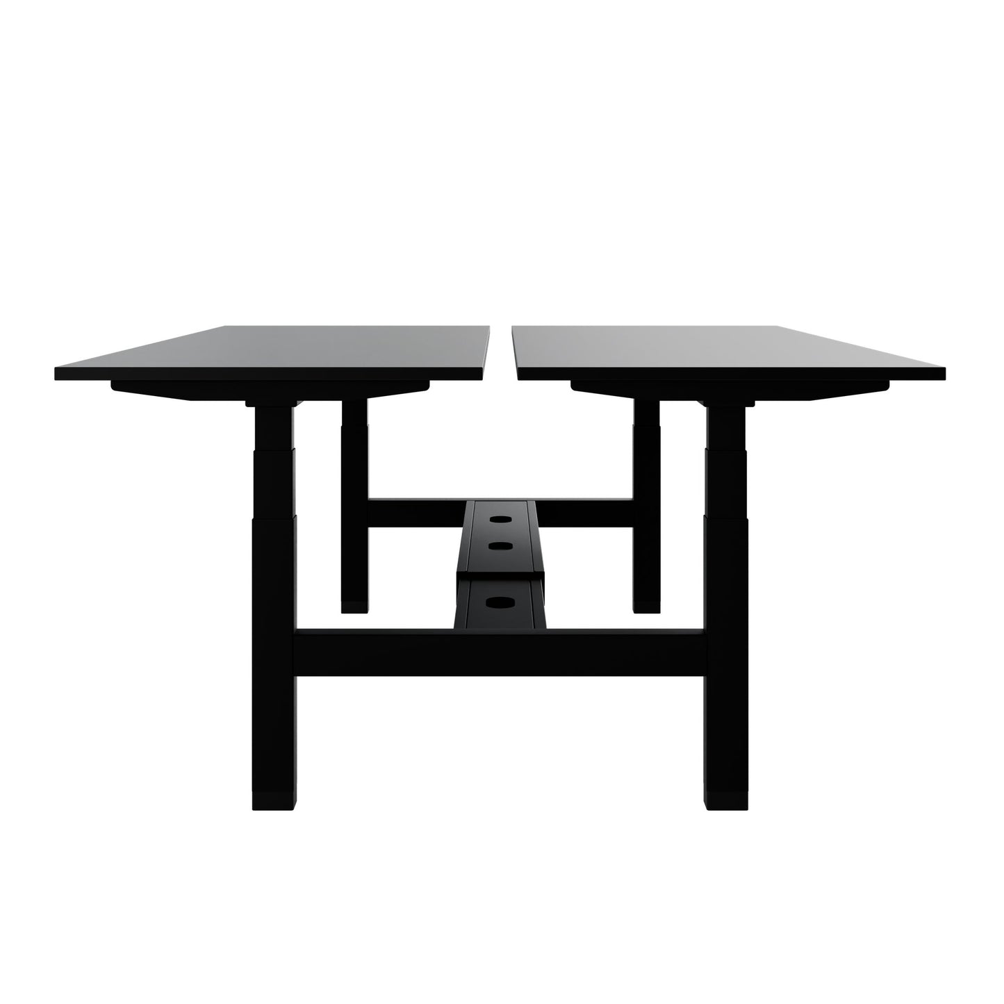 TELDRA Pro Team-Schreibtisch | 1600-1800 mm, elektrisch höhenverstellbar, Linoleum Charcoal