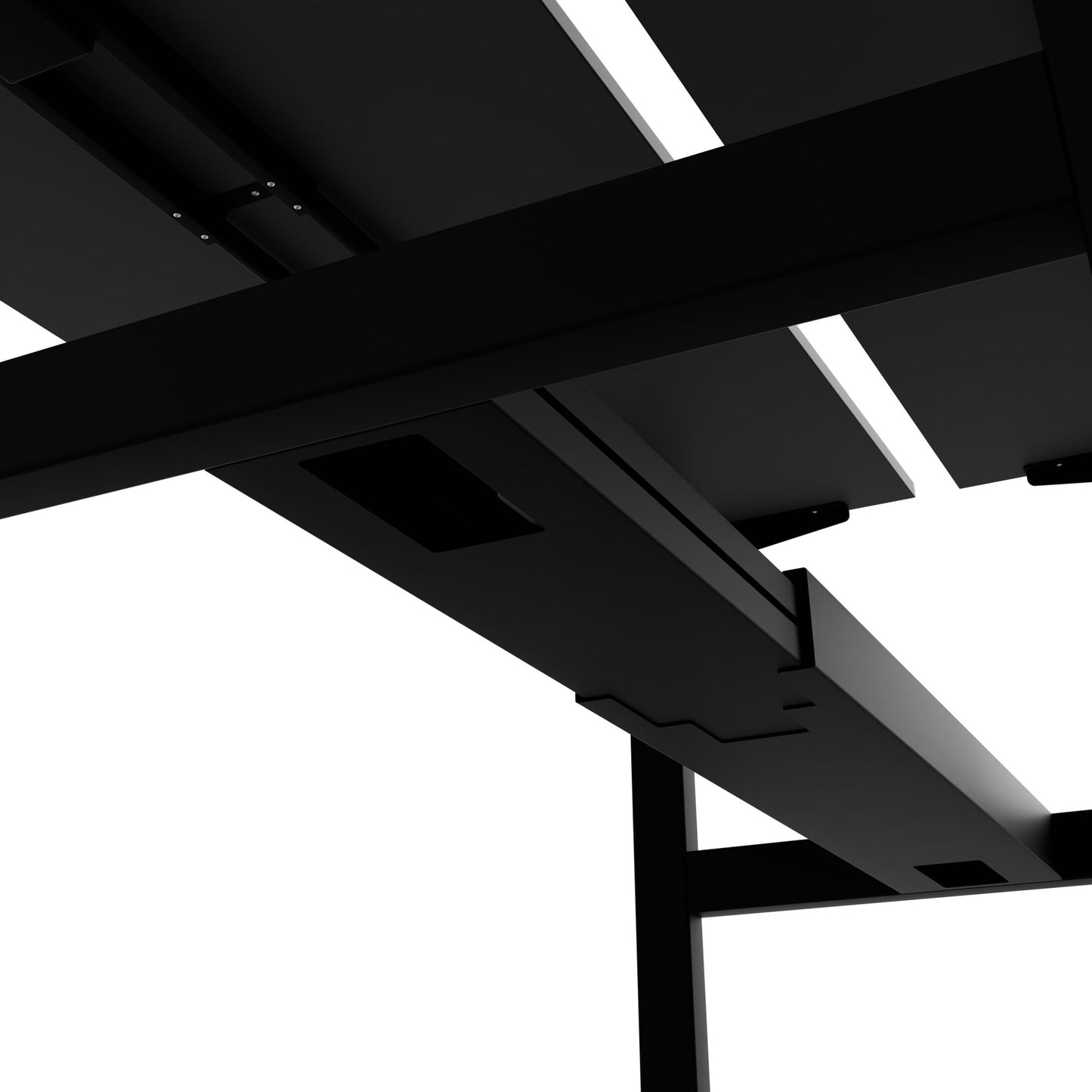 TELDRA Pro Team-Schreibtisch | 1600-1800 mm, elektrisch höhenverstellbar, Linoleum Charcoal