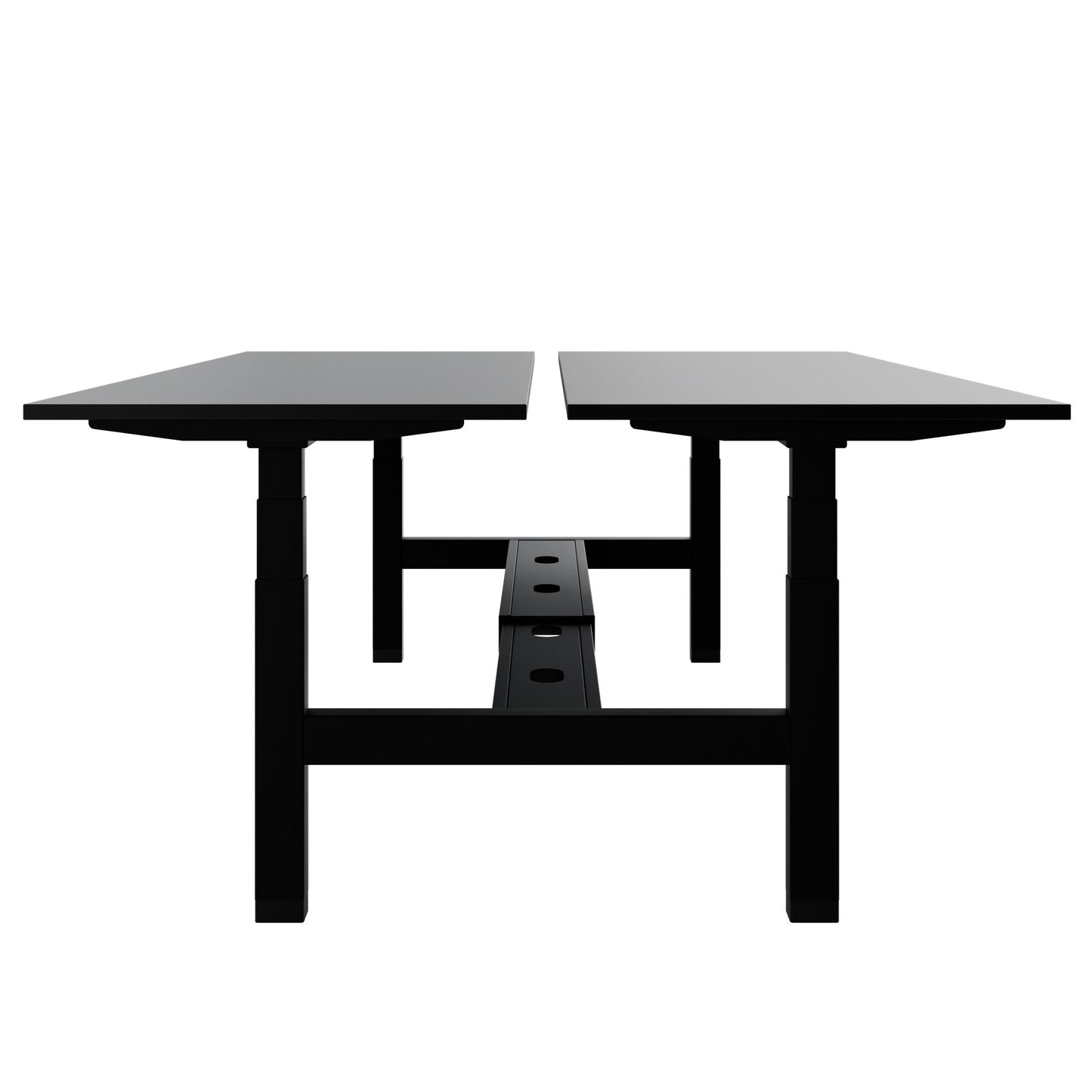 TELDRA Pro Team-Schreibtisch | 1600-1800 mm, elektrisch höhenverstellbar, Linoleum Charcoal