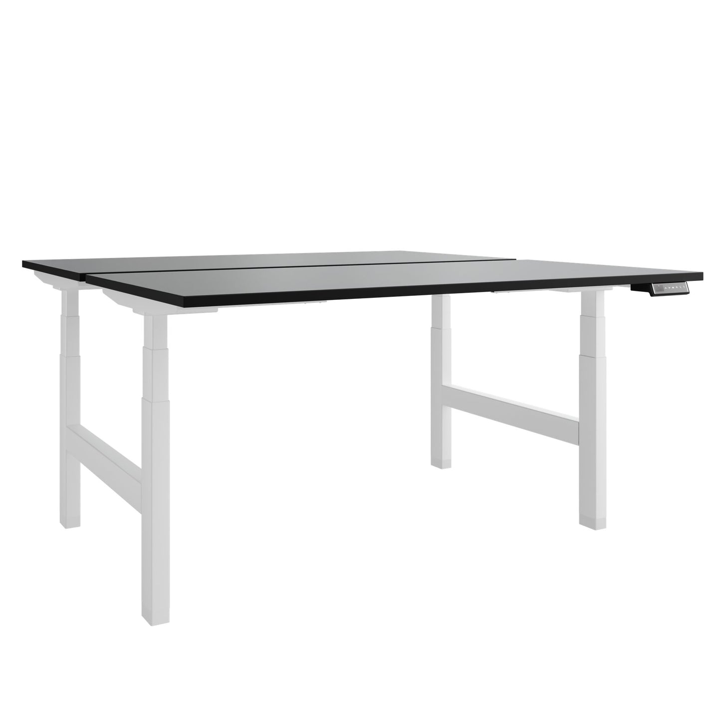 TELDRA Pro Team-Schreibtisch | 1600-1800 mm, elektrisch höhenverstellbar, Linoleum Charcoal