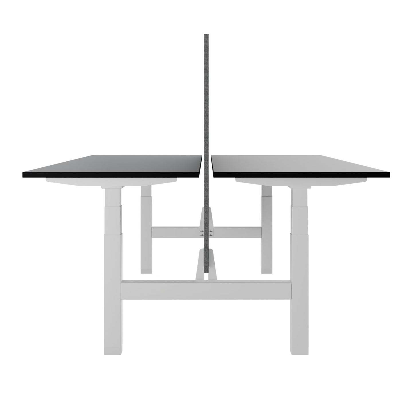 TELDRA Pro Team-Schreibtisch | 1600-1800 mm, elektrisch höhenverstellbar, Linoleum Charcoal