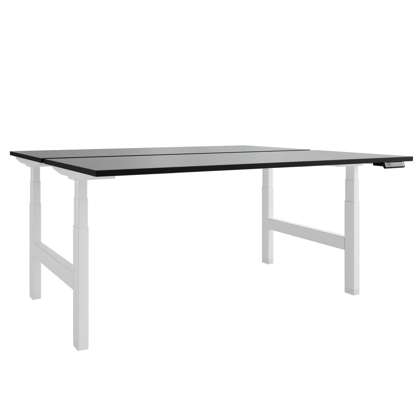 TELDRA Pro Team-Schreibtisch | 1600-1800 mm, elektrisch höhenverstellbar, Linoleum Charcoal