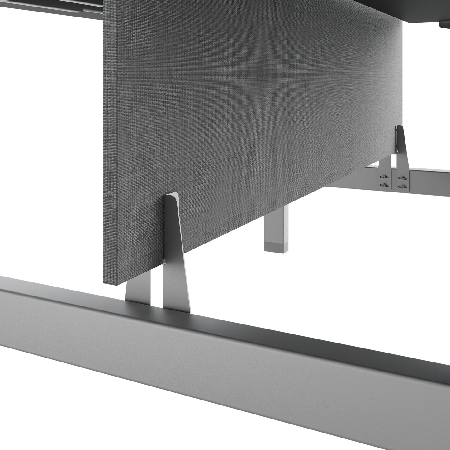 TELDRA Pro Team-Schreibtisch | 1600-1800 mm, elektrisch höhenverstellbar, Linoleum Charcoal