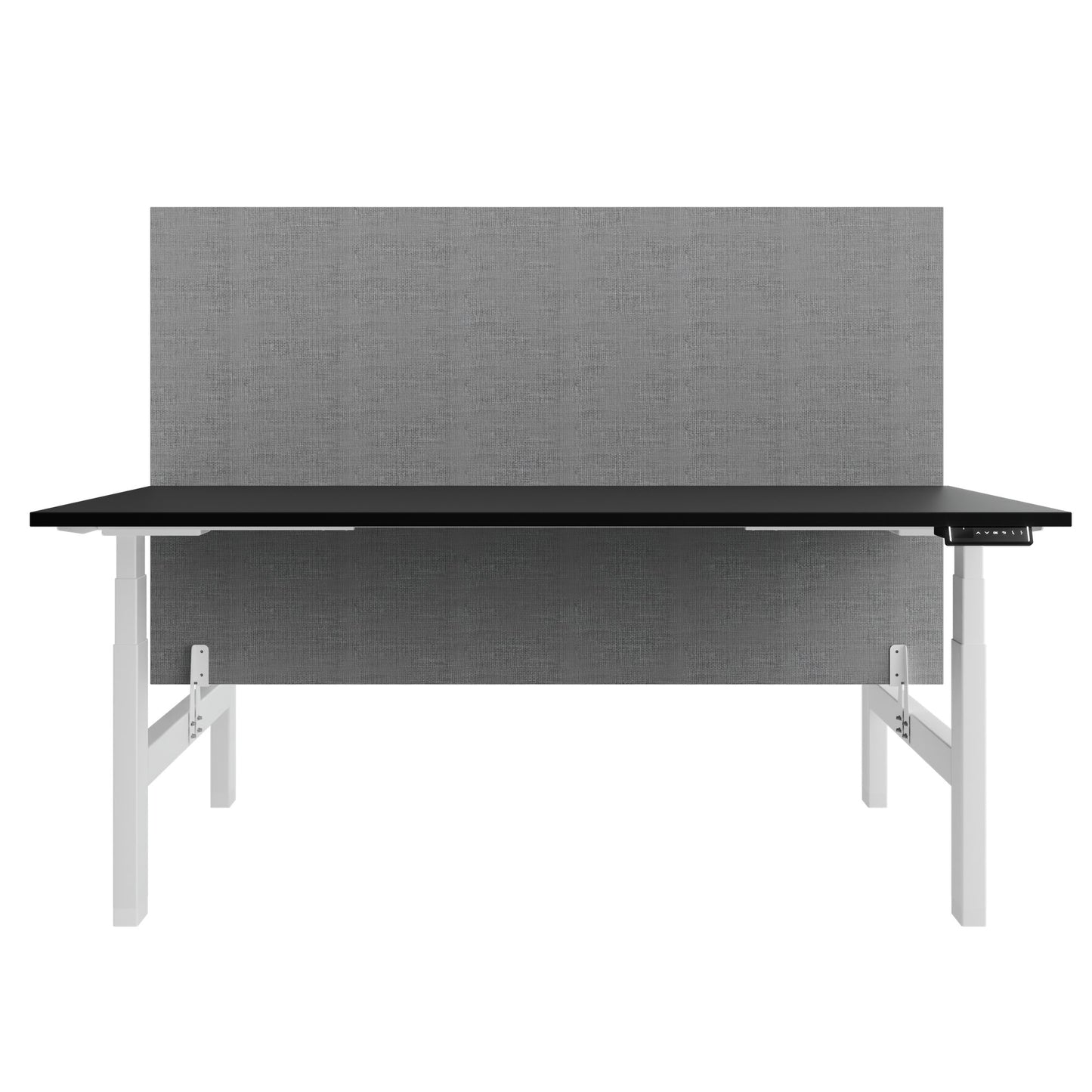 TELDRA Pro Team-Schreibtisch | 1600-1800 mm, elektrisch höhenverstellbar, Linoleum Charcoal