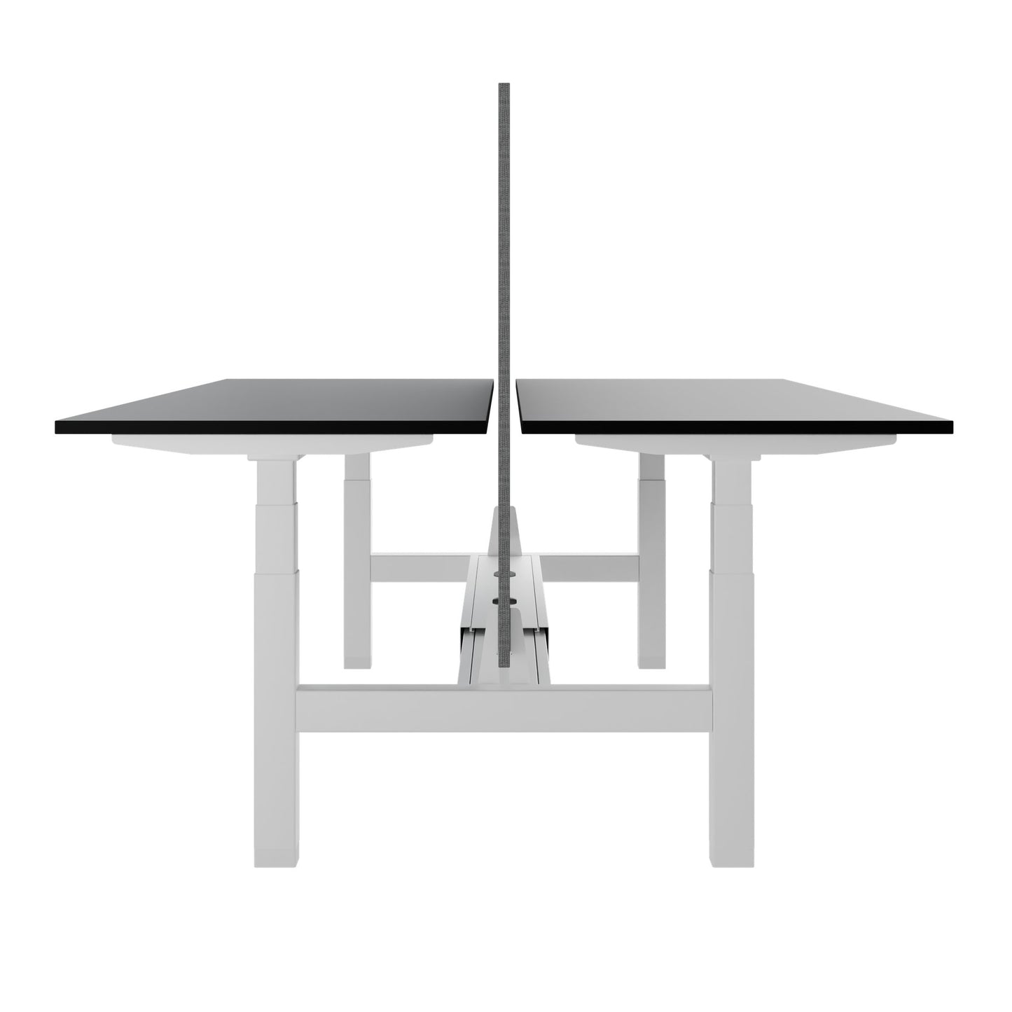 TELDRA Pro Team-Schreibtisch | 1600-1800 mm, elektrisch höhenverstellbar, Linoleum Charcoal