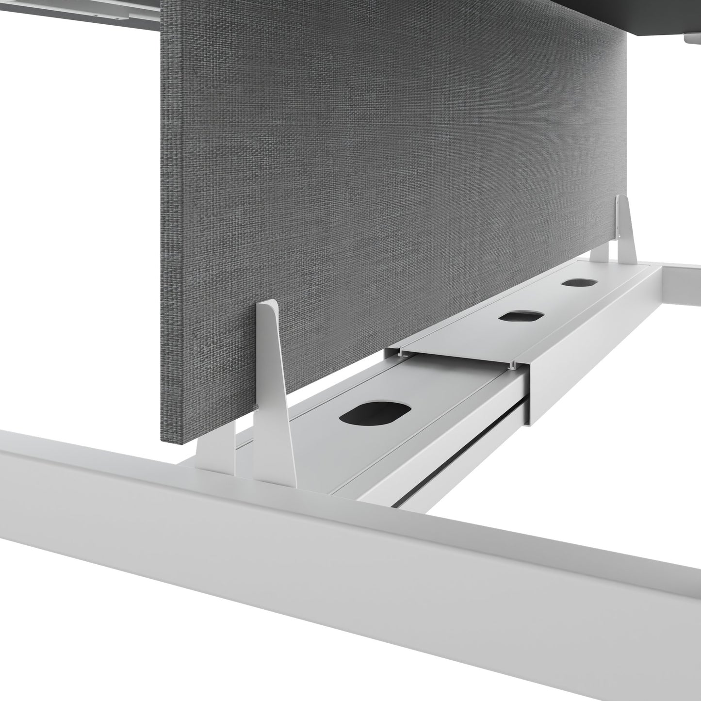 TELDRA Pro Team-Schreibtisch | 1600-1800 mm, elektrisch höhenverstellbar, Linoleum Charcoal