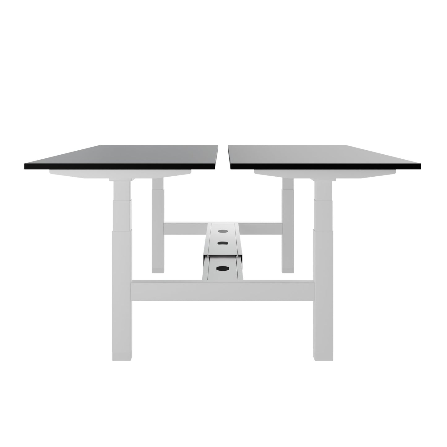 TELDRA Pro Team-Schreibtisch | 1600-1800 mm, elektrisch höhenverstellbar, Linoleum Charcoal