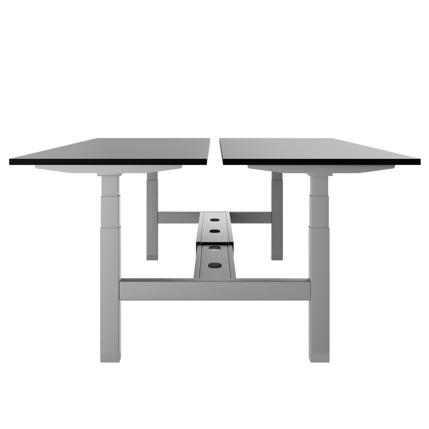 TELDRA Pro Team-Schreibtisch | 1600-1800 mm, elektrisch höhenverstellbar, Linoleum Charcoal