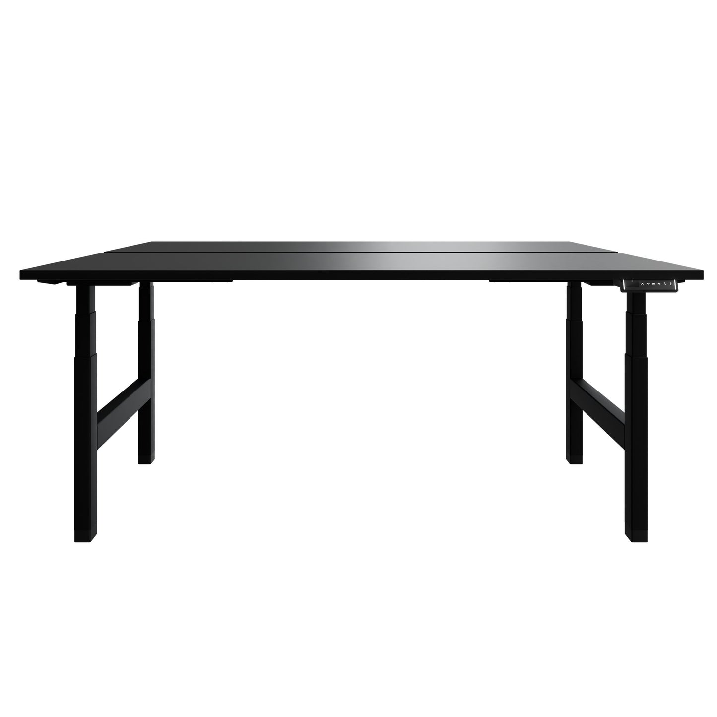 TELDRA Pro Team-Schreibtisch | 1600-1800 mm, elektrisch höhenverstellbar, Linoleum Charcoal