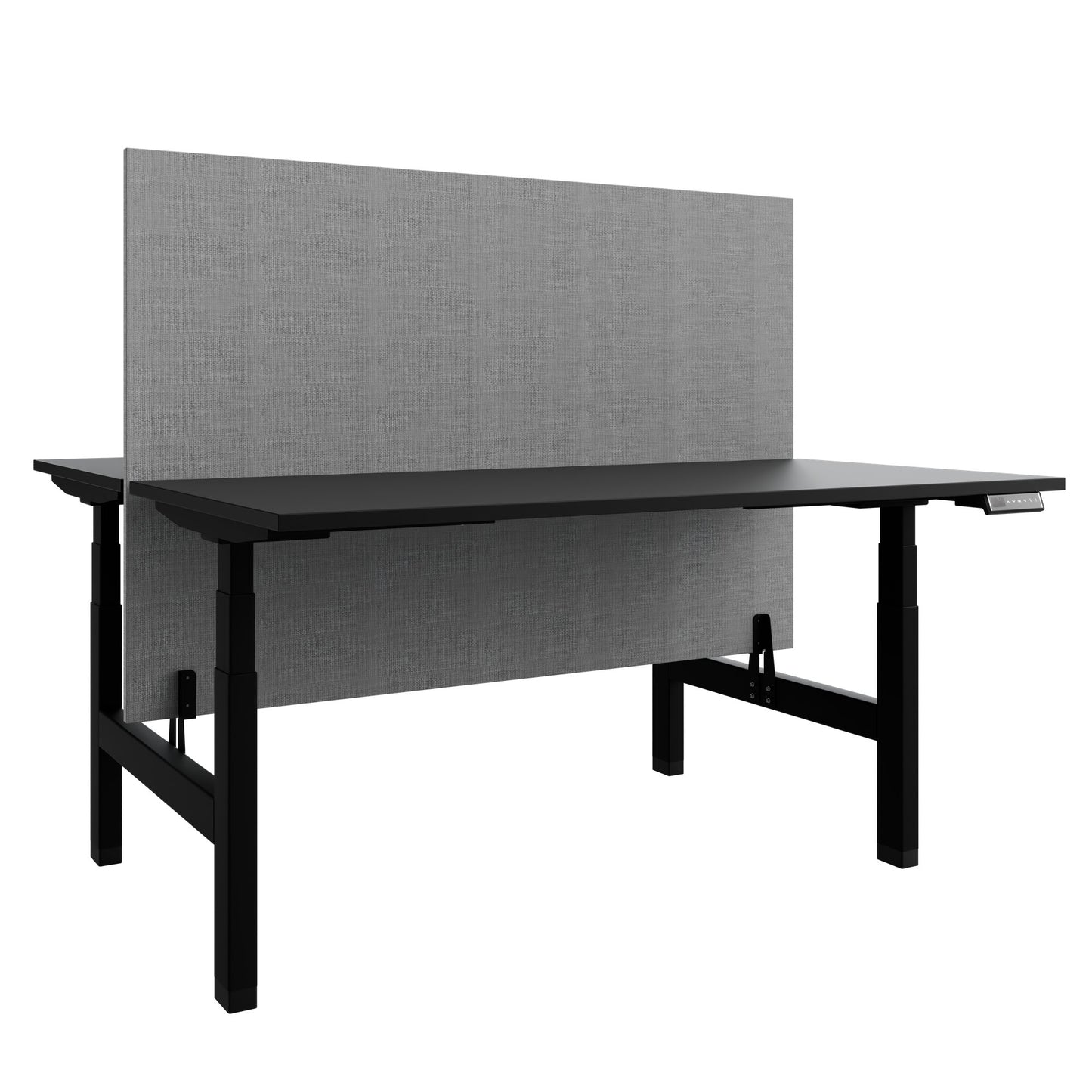 TELDRA Pro Team-Schreibtisch | 1600-1800 mm, elektrisch höhenverstellbar, Linoleum Charcoal