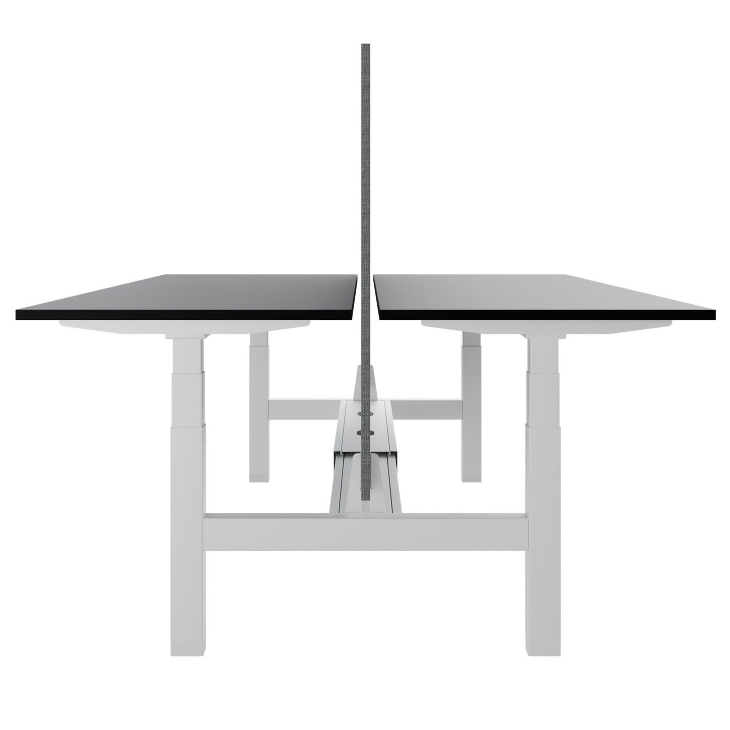 TELDRA Pro Team-Schreibtisch | 1600-1800 mm, elektrisch höhenverstellbar, Linoleum Charcoal