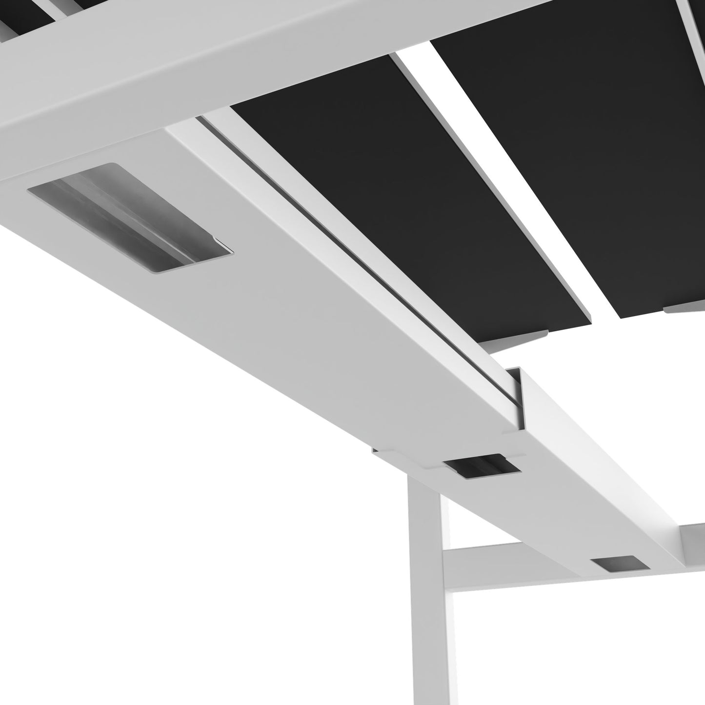 TELDRA Pro Team-Schreibtisch | 1600-1800 mm, elektrisch höhenverstellbar, Linoleum Charcoal