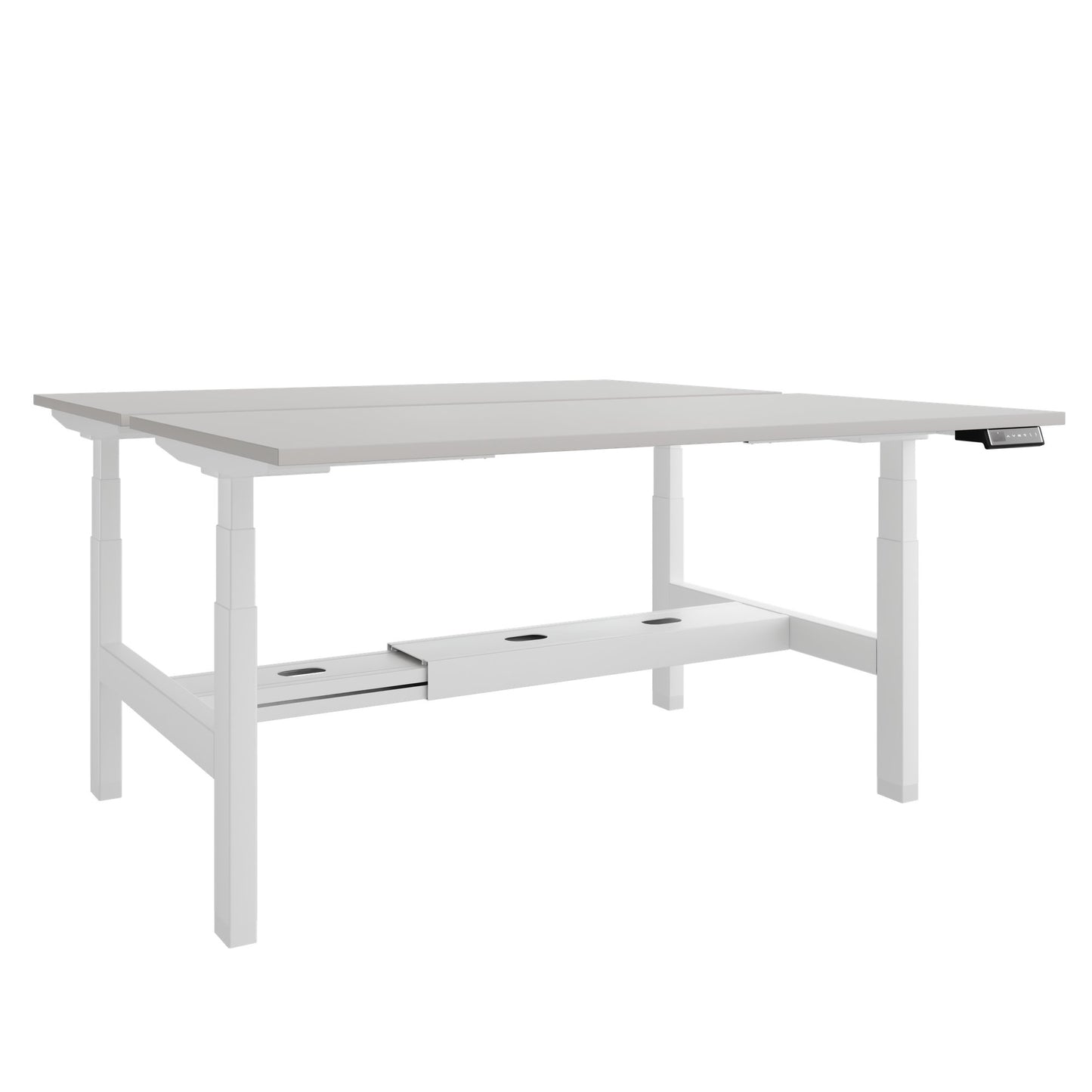 Scrivania TELDRA Pro Team | 1600-1800 mm, regolabile elettricamente in altezza, linoleum Pebble