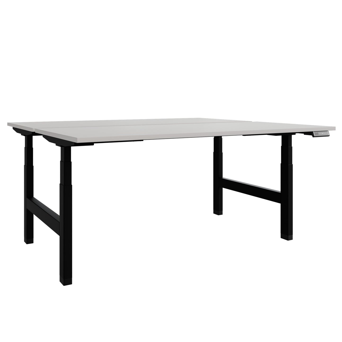 Scrivania TELDRA Pro Team | 1600-1800 mm, regolabile elettricamente in altezza, linoleum Pebble