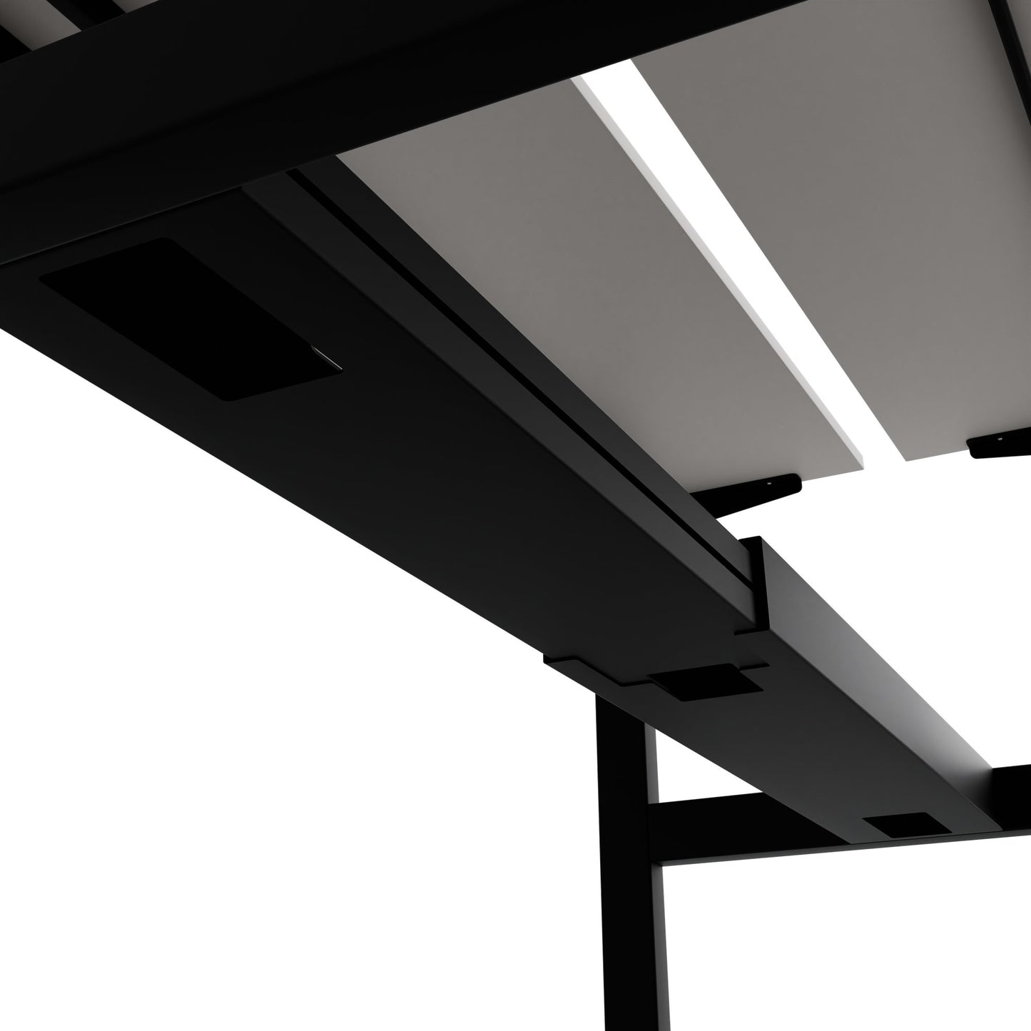 Scrivania TELDRA Pro Team | 1600-1800 mm, regolabile elettricamente in altezza, linoleum Pebble