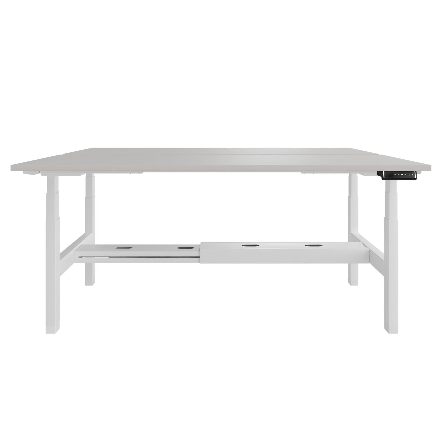 Scrivania TELDRA Pro Team | 1600-1800 mm, regolabile elettricamente in altezza, linoleum Pebble