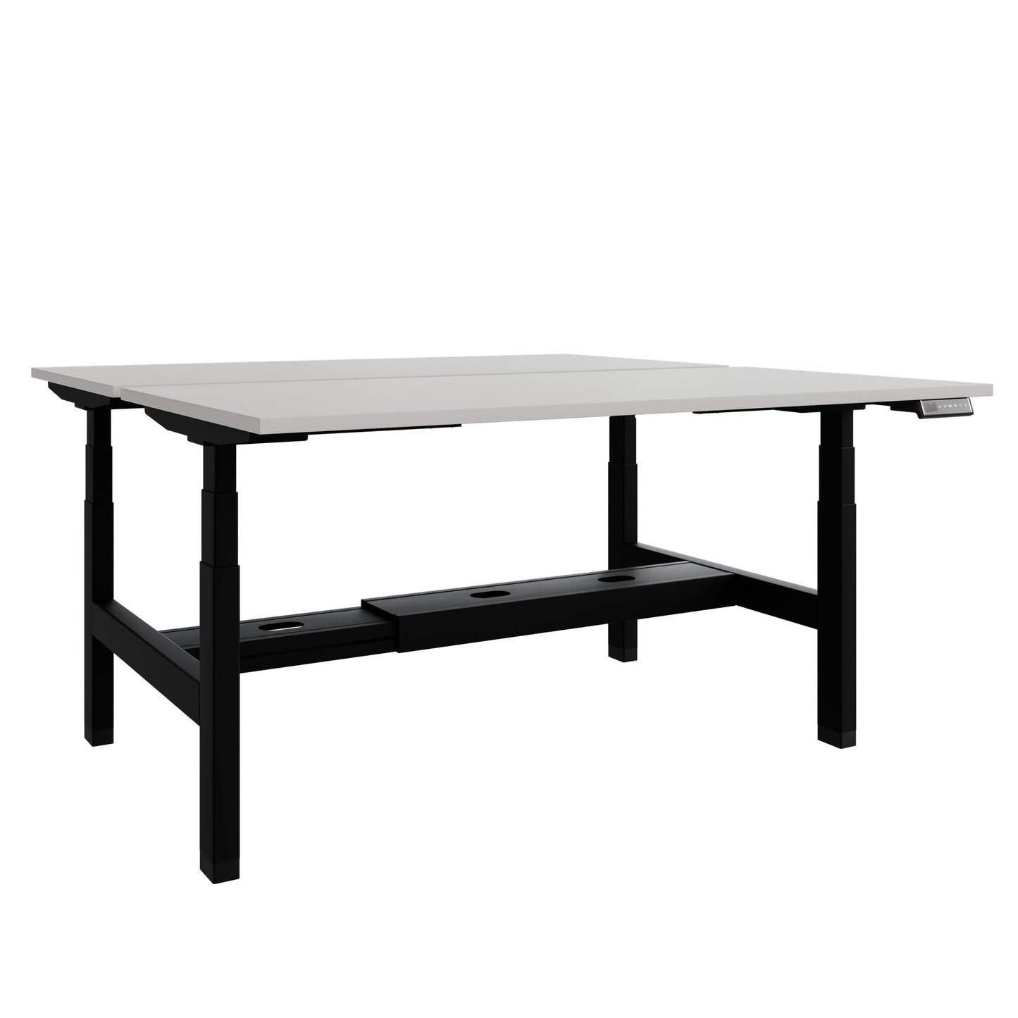 Scrivania TELDRA Pro Team | 1600-1800 mm, regolabile elettricamente in altezza, linoleum Pebble