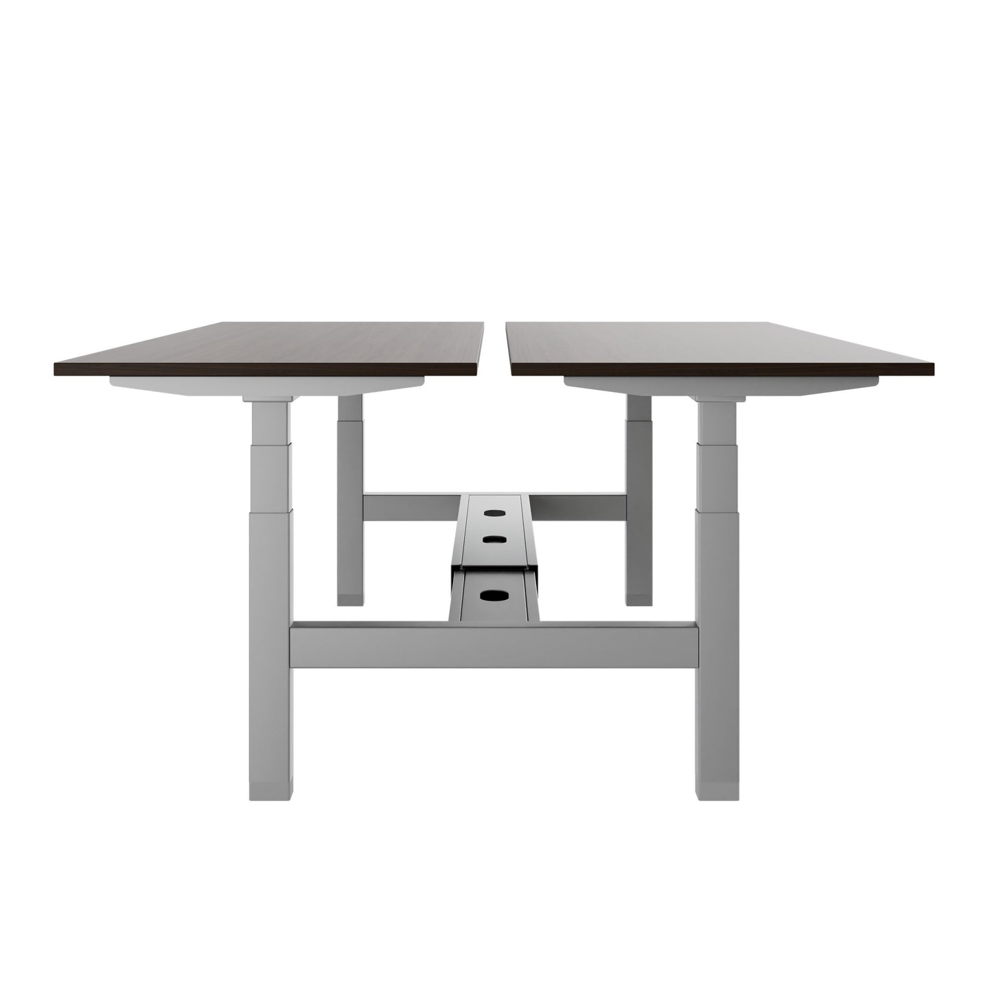 TELDRA Pro Team-Schreibtisch | 1600-1800 mm, elektrisch höhenverstellbar, Nussbaum