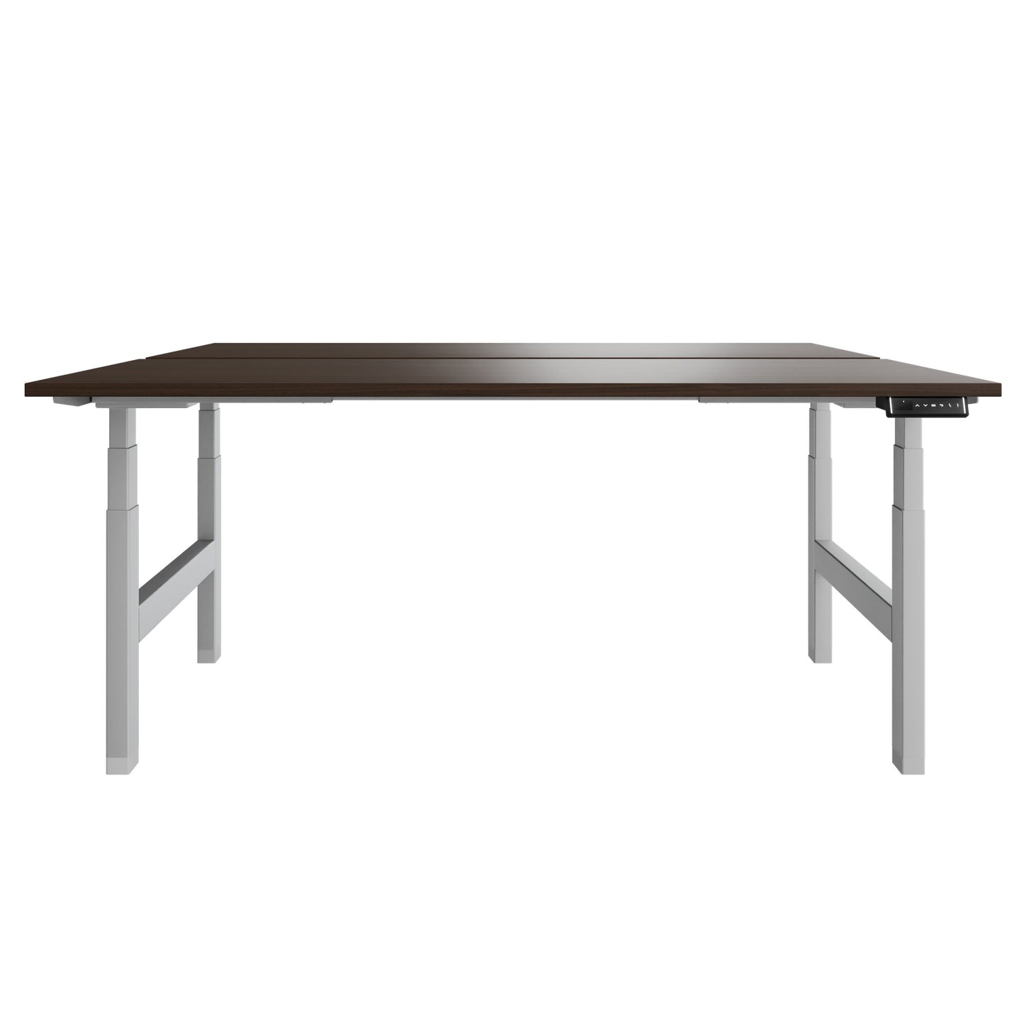 TELDRA Pro Team-Schreibtisch | 1600-1800 mm, elektrisch höhenverstellbar, Nussbaum