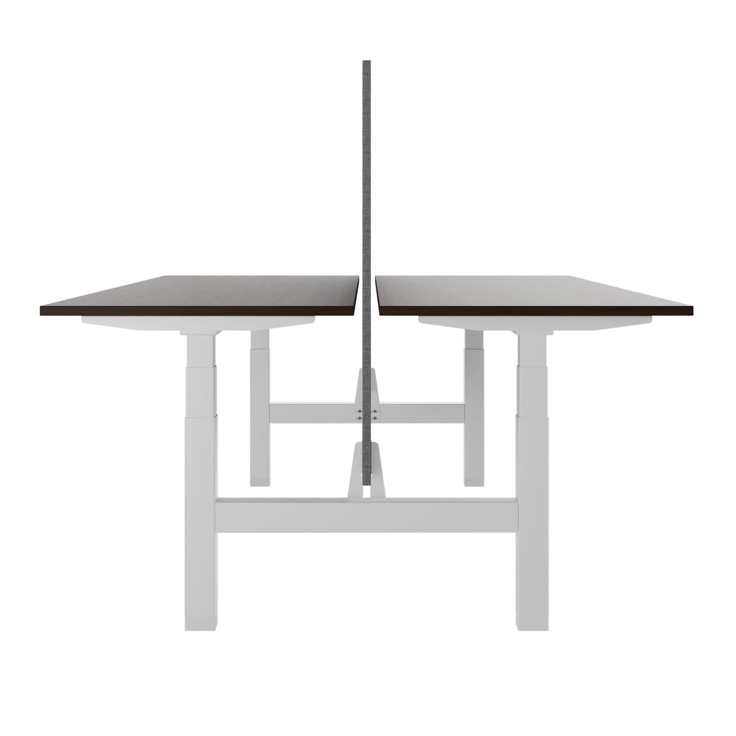 TELDRA Pro Team-Schreibtisch | 1600-1800 mm, elektrisch höhenverstellbar, Nussbaum