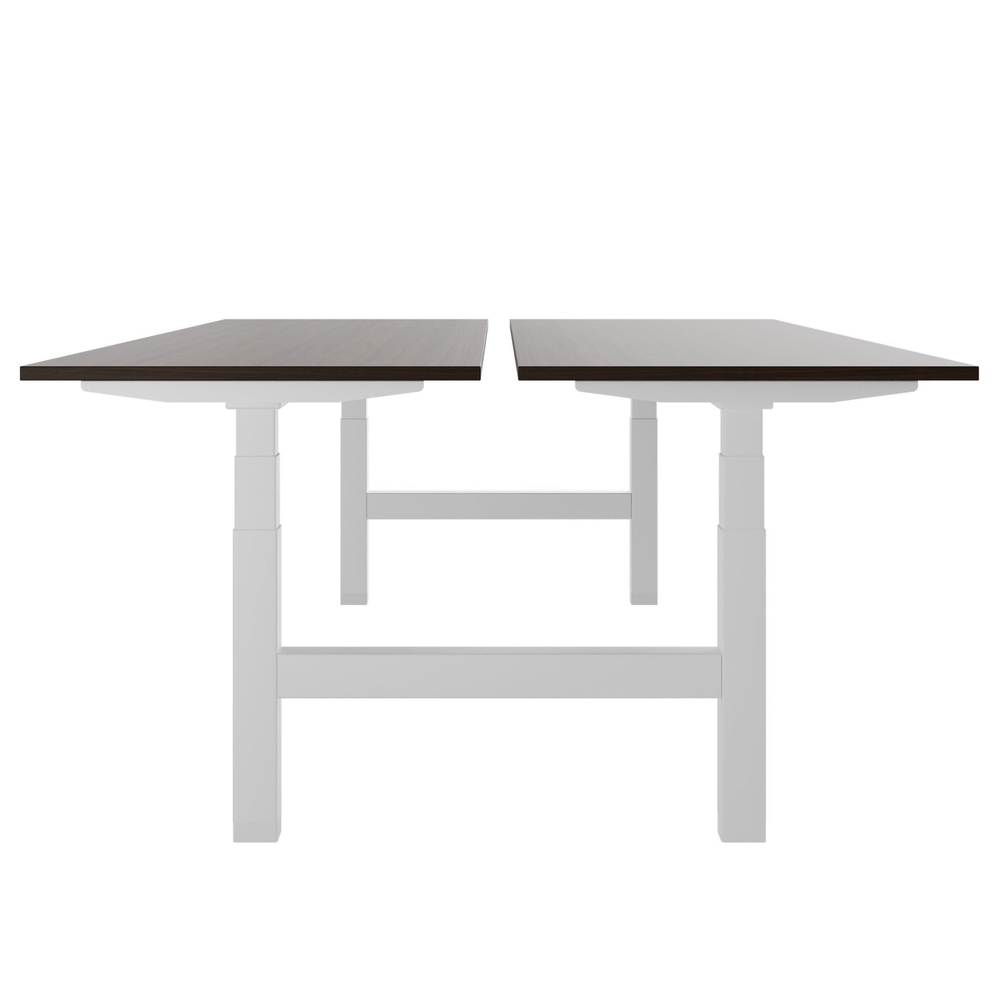 TELDRA Pro Team-Schreibtisch | 1600-1800 mm, elektrisch höhenverstellbar, Nussbaum