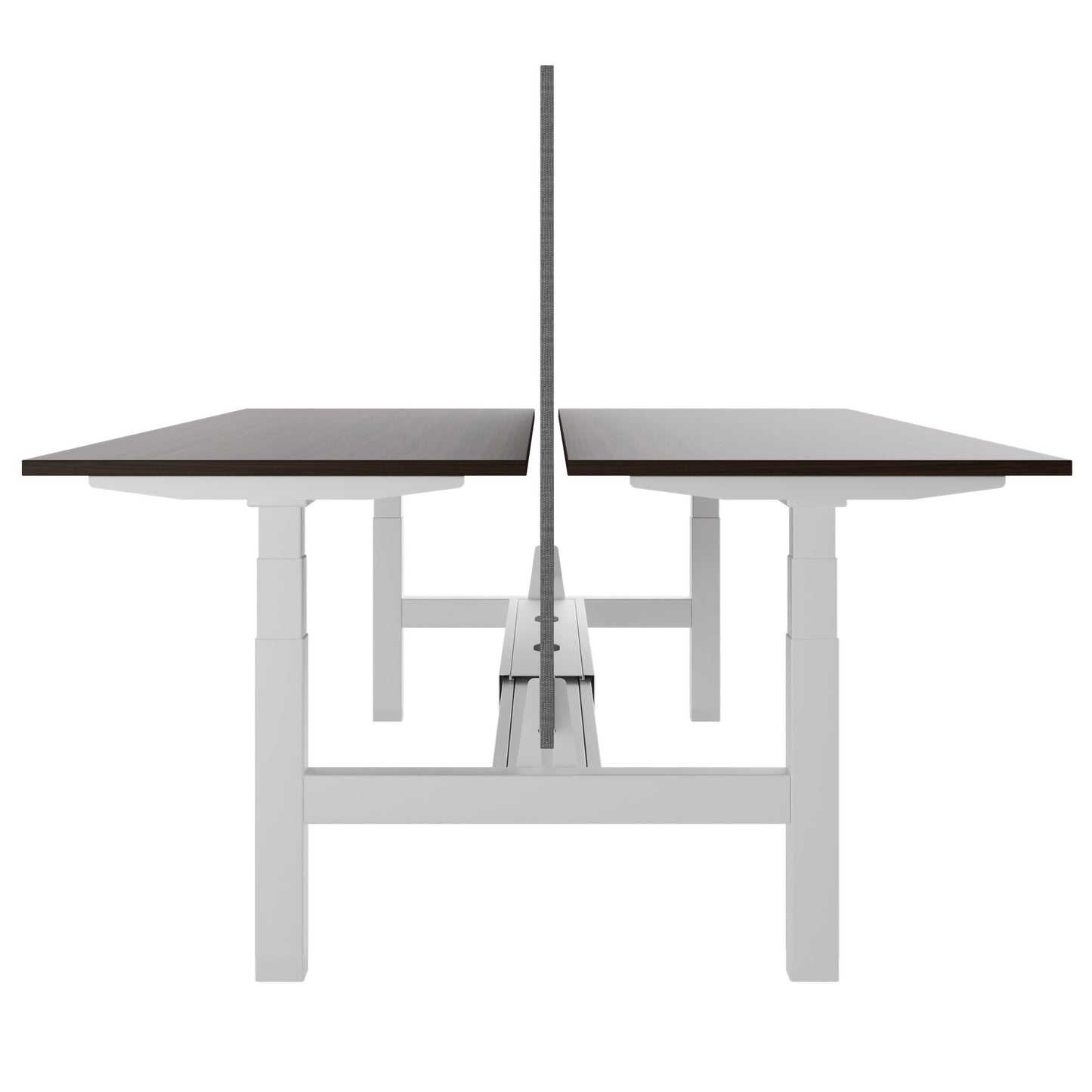 TELDRA Pro Team-Schreibtisch | 1600-1800 mm, elektrisch höhenverstellbar, Nussbaum