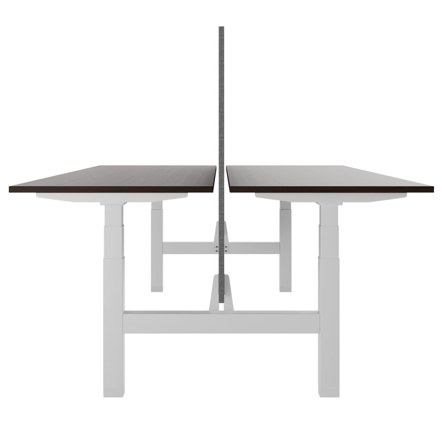 TELDRA Pro Team-Schreibtisch | 1600-1800 mm, elektrisch höhenverstellbar, Nussbaum