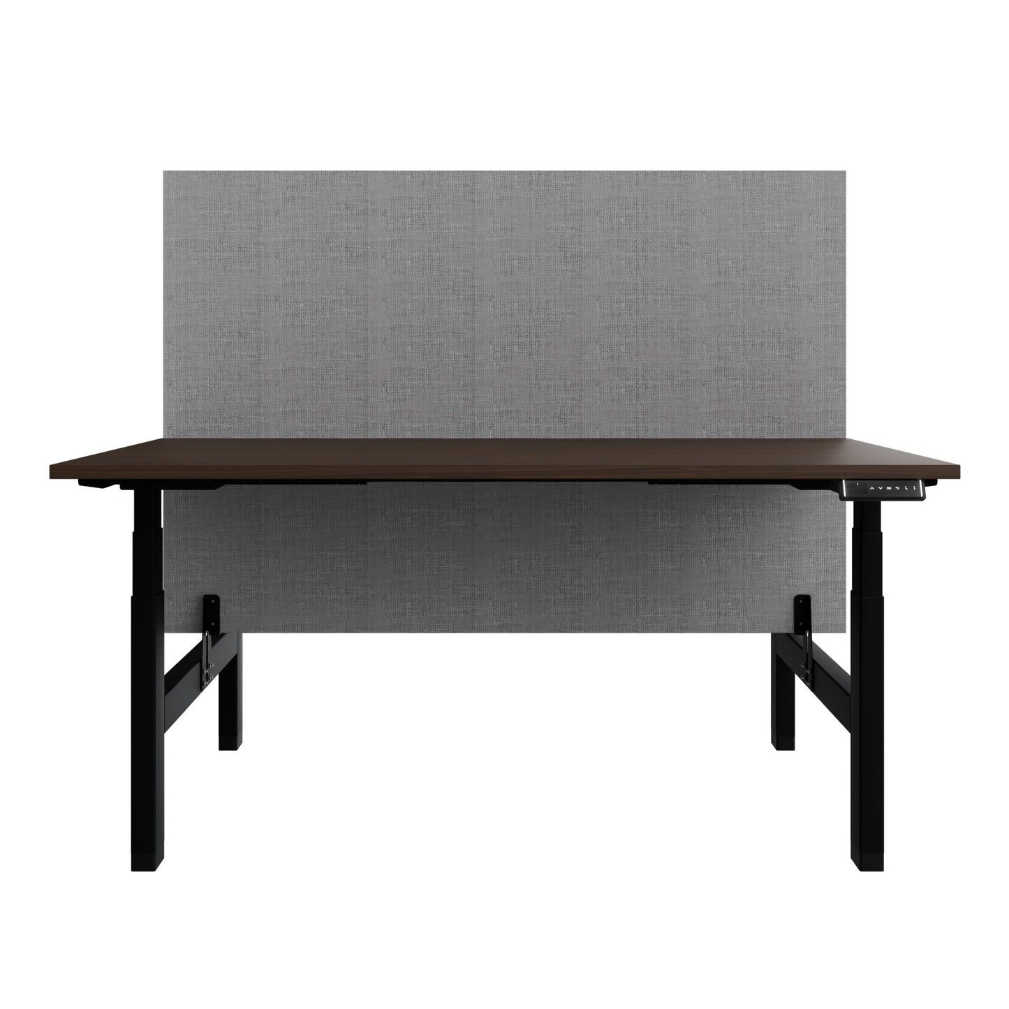 TELDRA Pro Team-Schreibtisch | 1600-1800 mm, elektrisch höhenverstellbar, Nussbaum