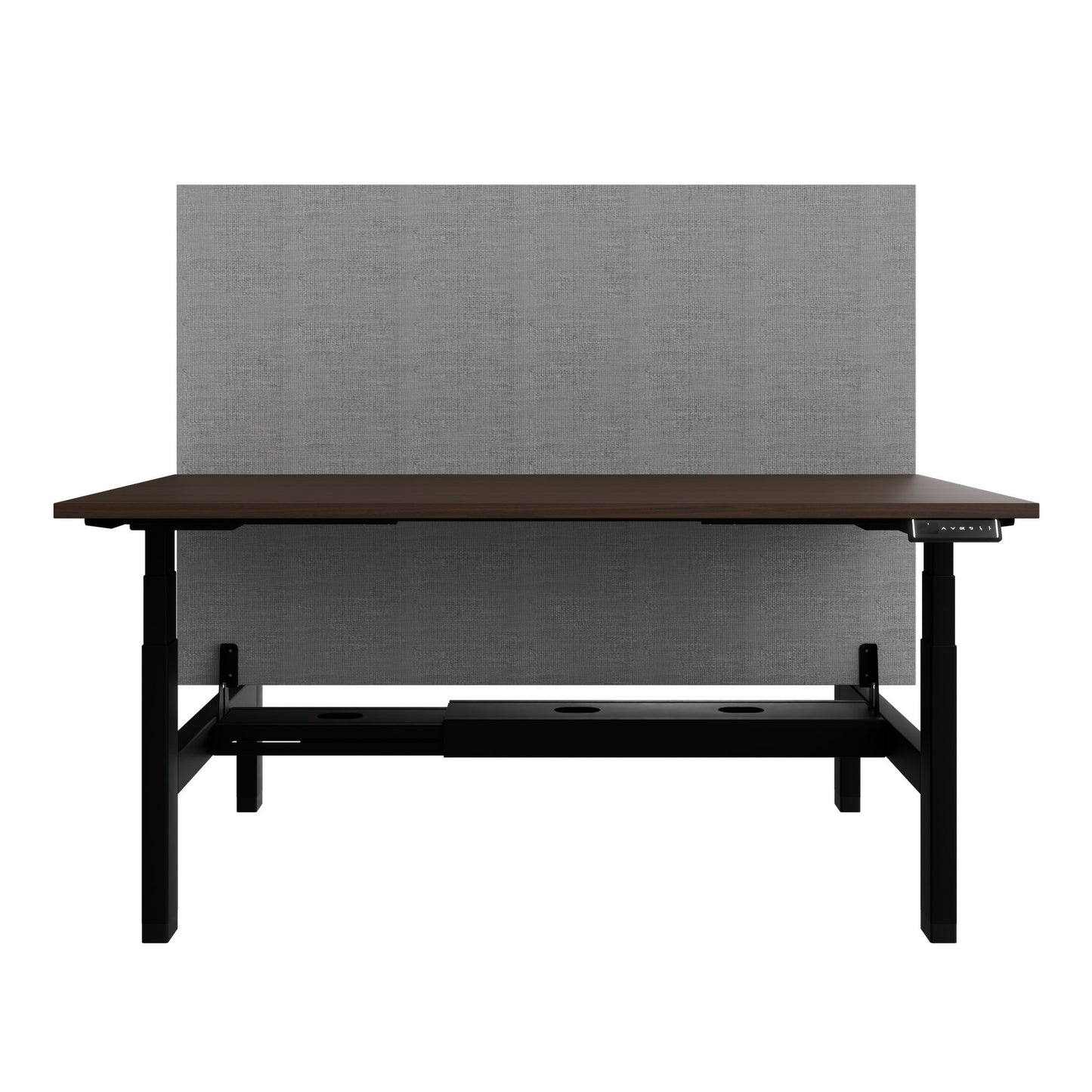 TELDRA Pro Team-Schreibtisch | 1600-1800 mm, elektrisch höhenverstellbar, Nussbaum