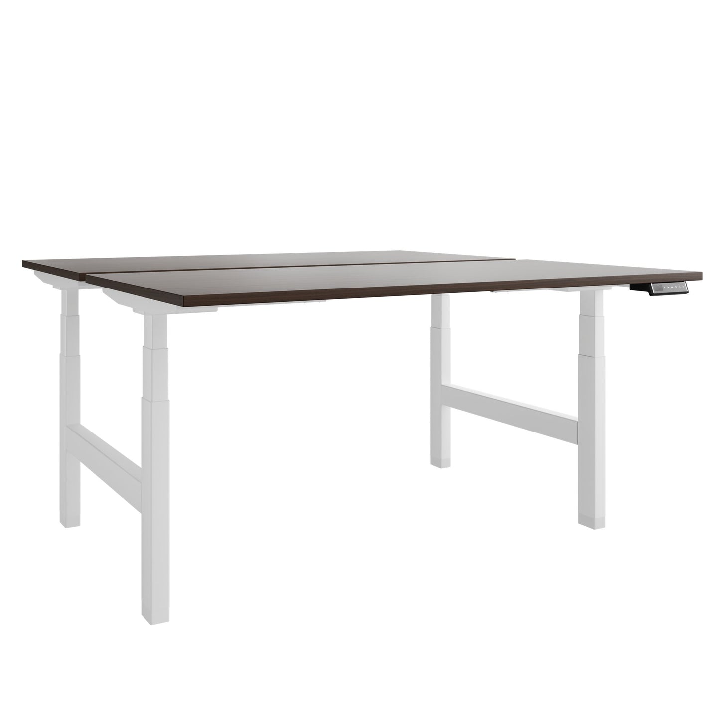TELDRA Pro Team-Schreibtisch | 1600-1800 mm, elektrisch höhenverstellbar, Nussbaum