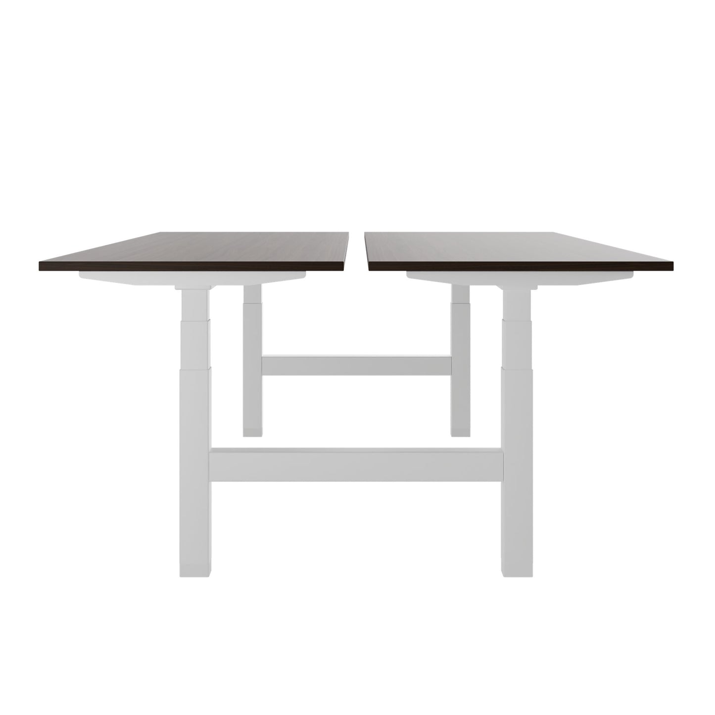 TELDRA Pro Team-Schreibtisch | 1600-1800 mm, elektrisch höhenverstellbar, Nussbaum