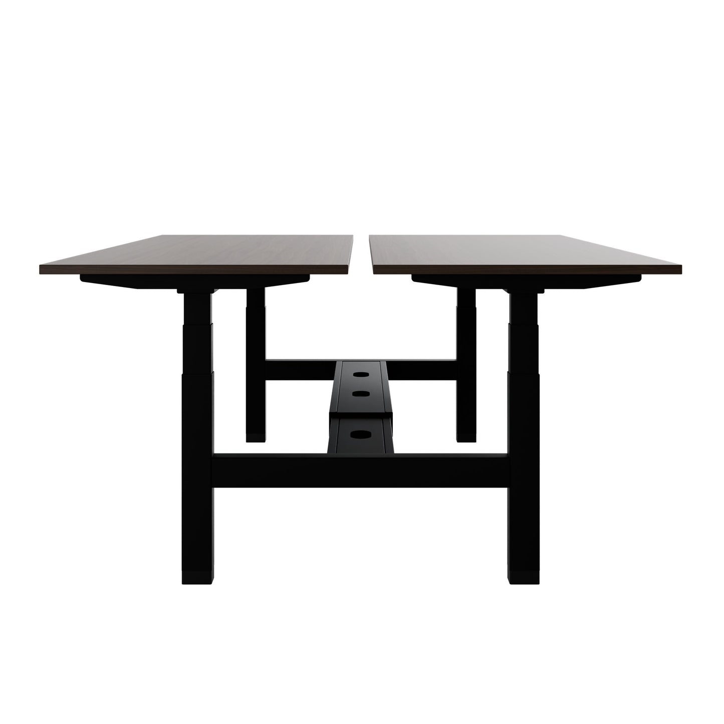 TELDRA Pro Team-Schreibtisch | 1600-1800 mm, elektrisch höhenverstellbar, Nussbaum