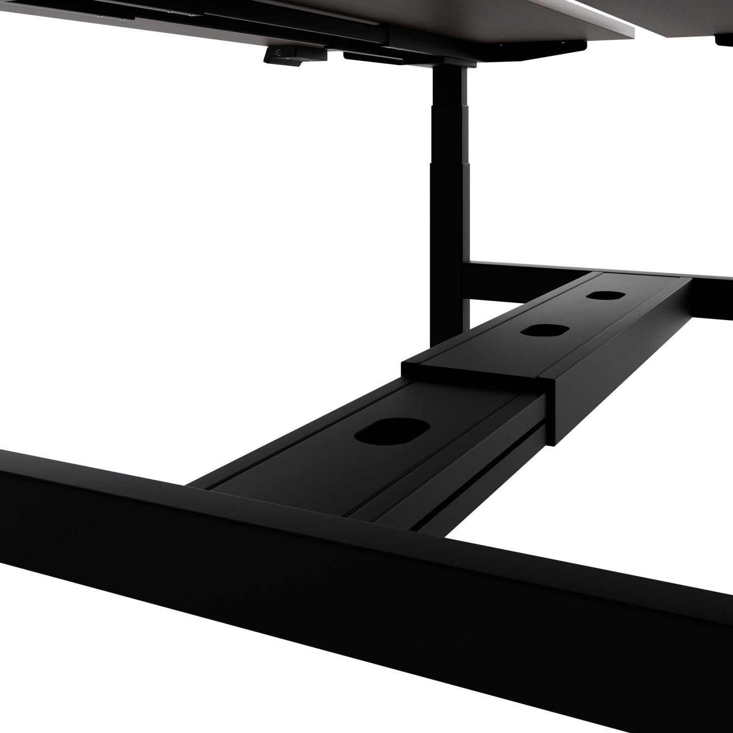 TELDRA Pro Team-Schreibtisch | 1600-1800 mm, elektrisch höhenverstellbar, Nussbaum