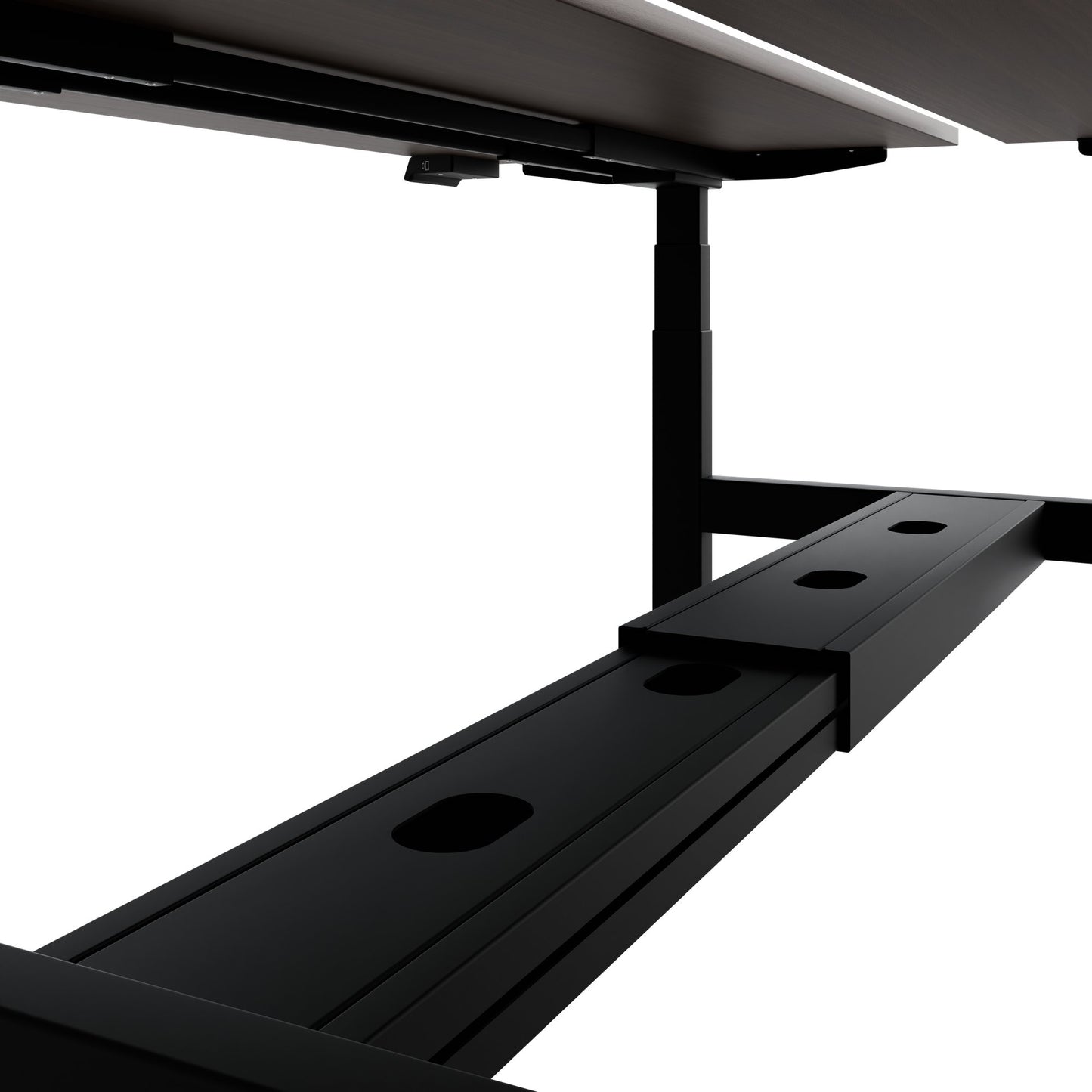 TELDRA Pro Team-Schreibtisch | 1600-1800 mm, elektrisch höhenverstellbar, Nussbaum