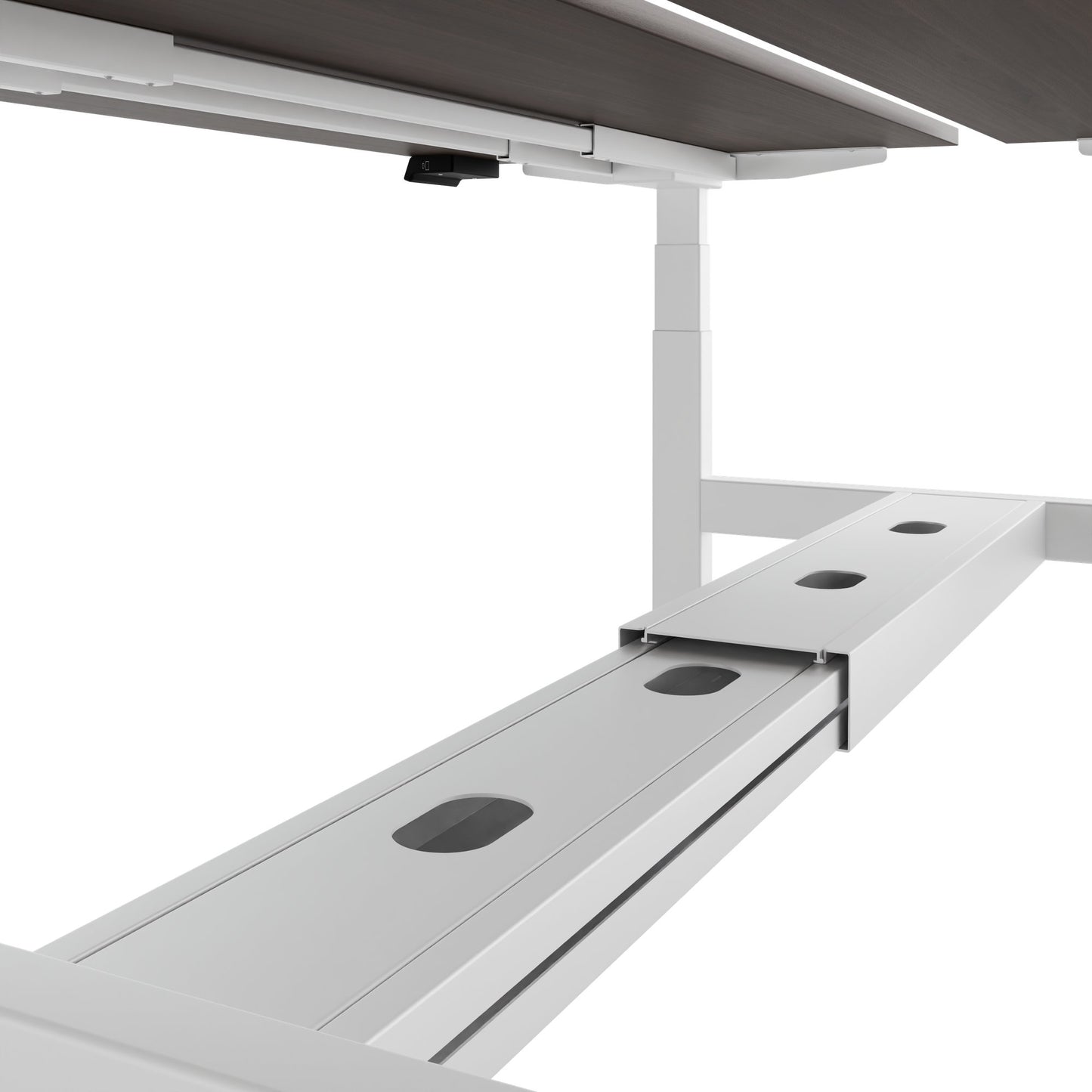 TELDRA Pro Team-Schreibtisch | 1600-1800 mm, elektrisch höhenverstellbar, Nussbaum