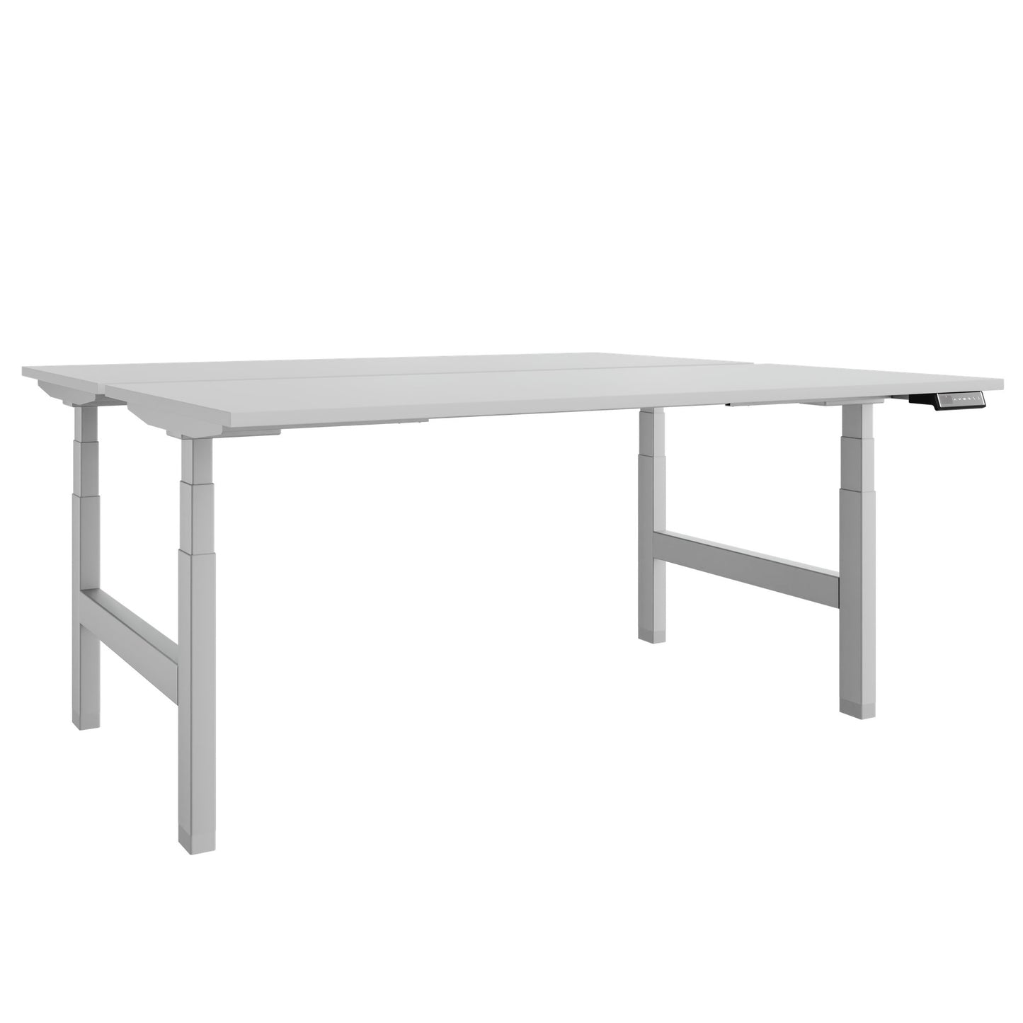 Bureau TELDRA Pro Team | 1600-1800 mm, réglable en hauteur électriquement, gris perle