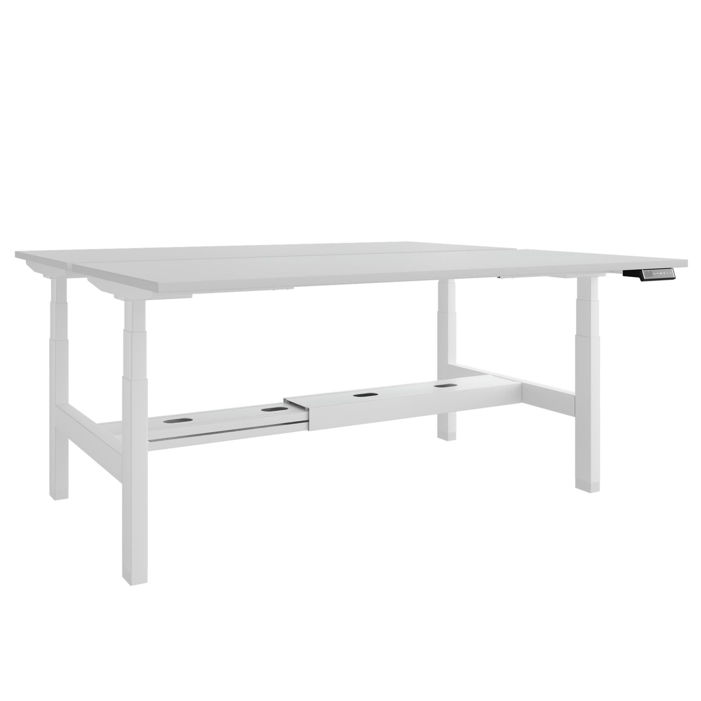 Bureau TELDRA Pro Team | 1600-1800 mm, réglable en hauteur électriquement, gris perle